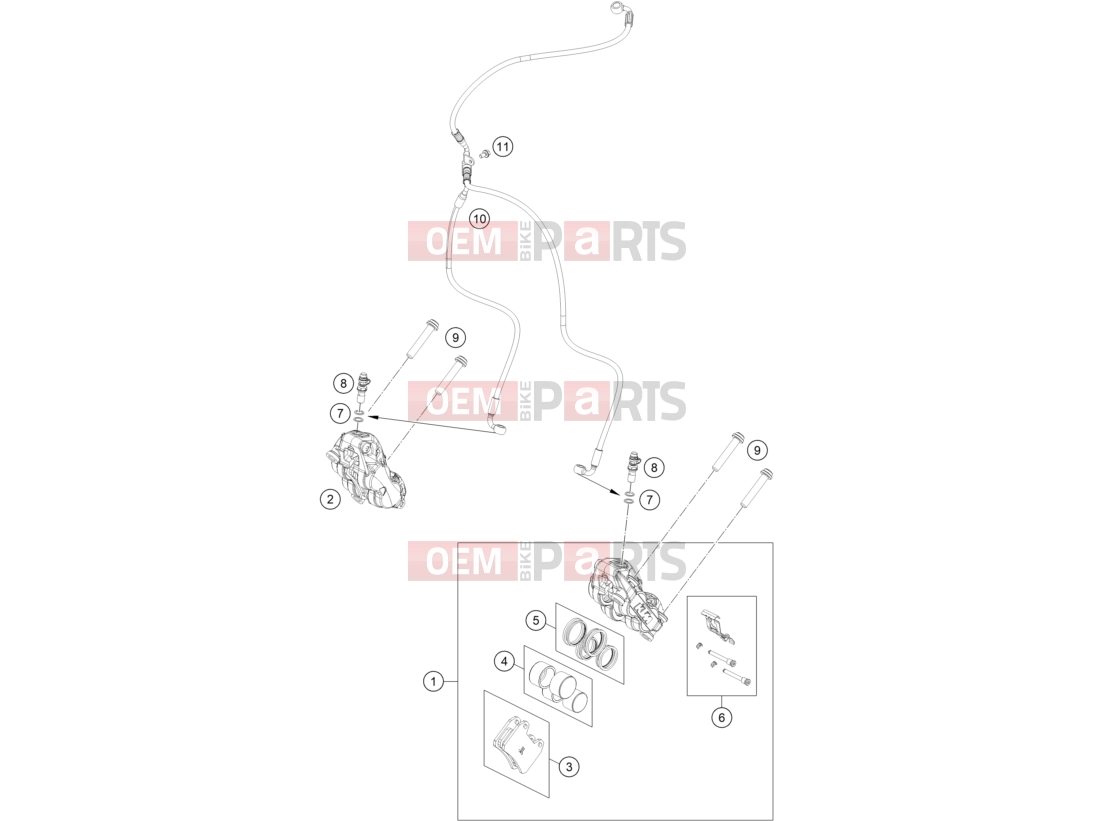 KTM  FRONT BRAKE CALIPER|Frame|13
