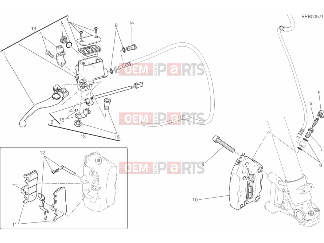 DUCATI 2017 Scrambler Desert Sled FRONT BRAKE SYSTEM