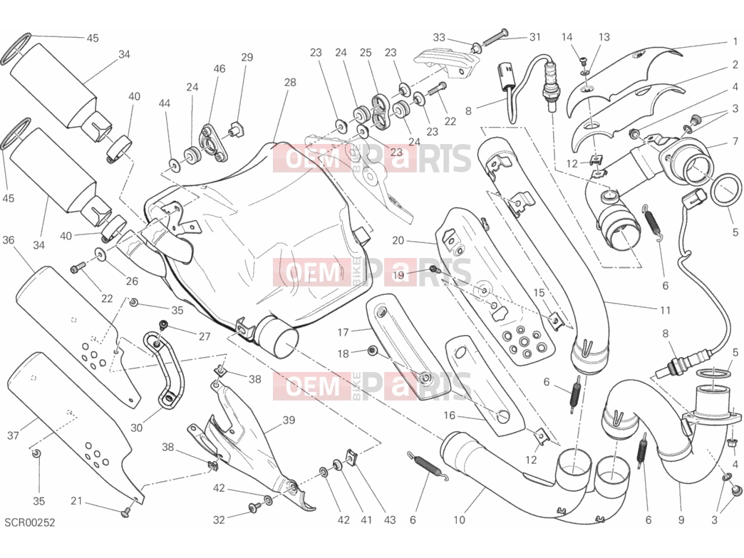 DUCATI 2017 Scrambler Desert Sled EXHAUST SYSTEM
