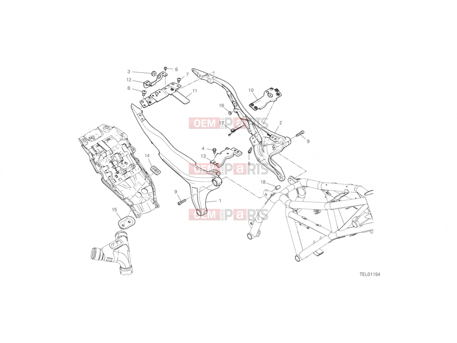DUCATI 2018 Scrambler 1100 Special REAR FRAME COMP