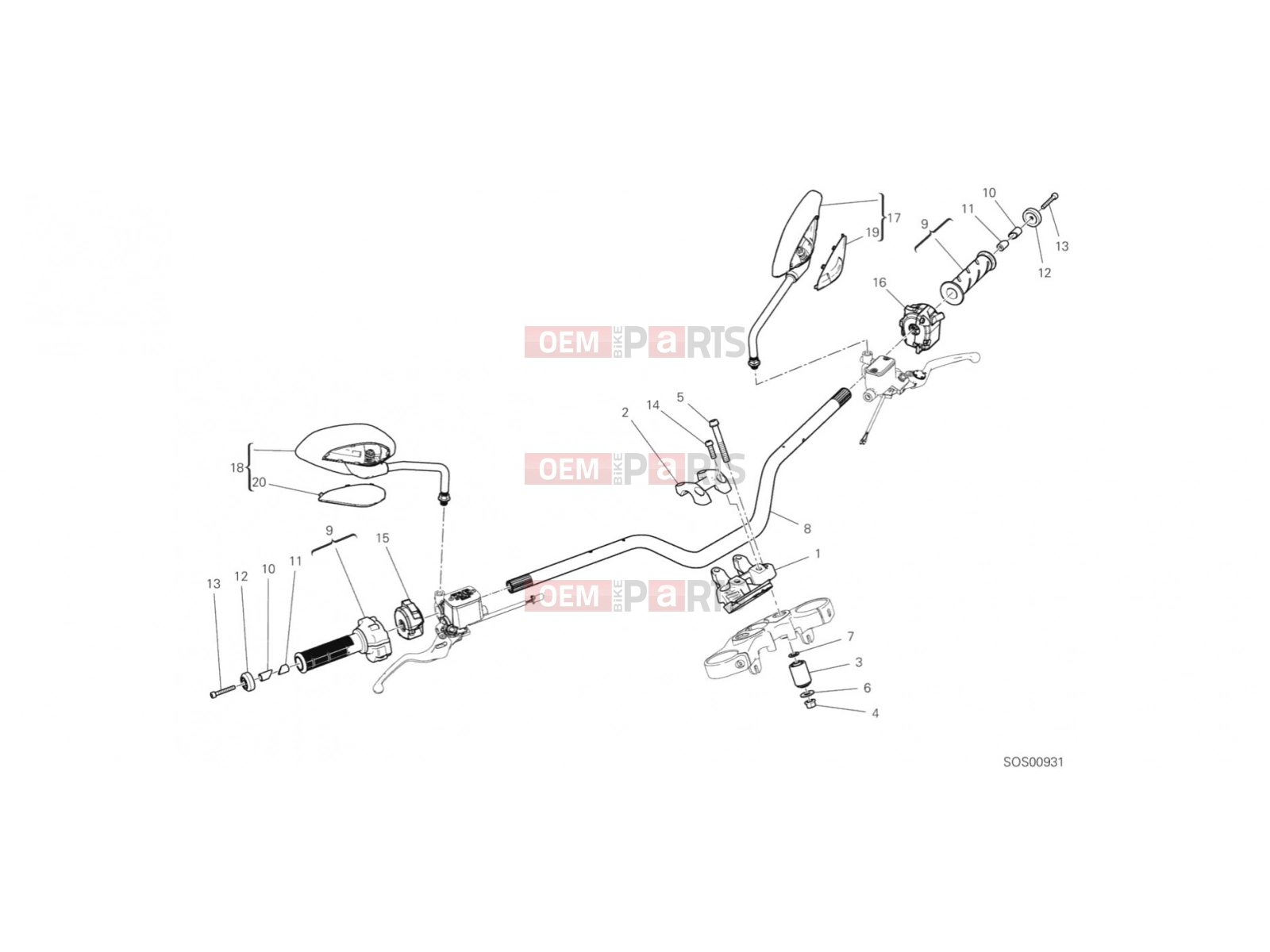 DUCATI 2018 Scrambler 1100 Special HANDLEBAR
