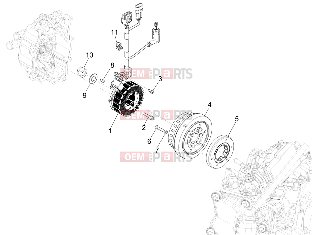 PIAGGIO Beverly 300 Deep Black E5 MY23 (EU) Engine » Flywheel magneto