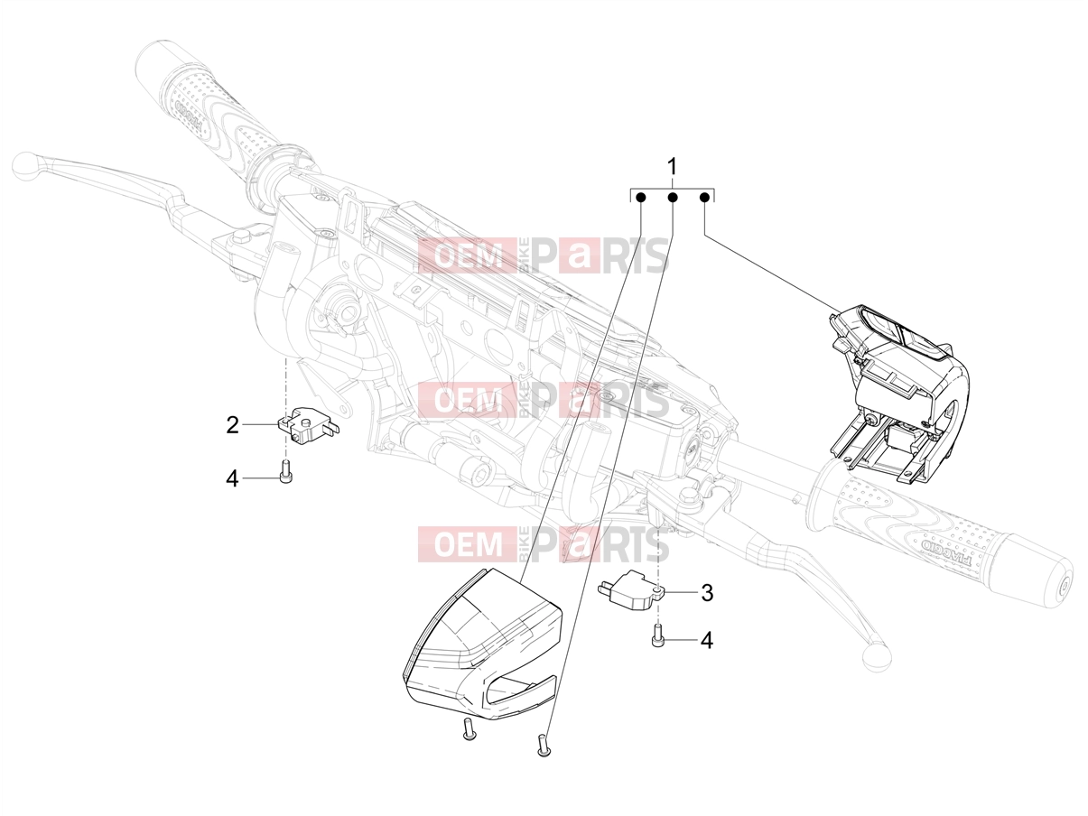 PIAGGIO Beverly 400 Deep Black E5 (EU) Electrical system » Selectors - Switches - Buttons