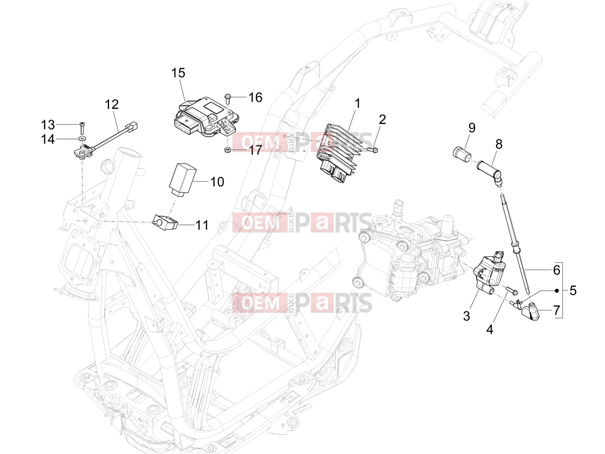 PIAGGIO Beverly 400 Deep Black E5 (EU) Electrical system » Voltage Regulators - Electronic Control Units (ecu) - H.T. Coil