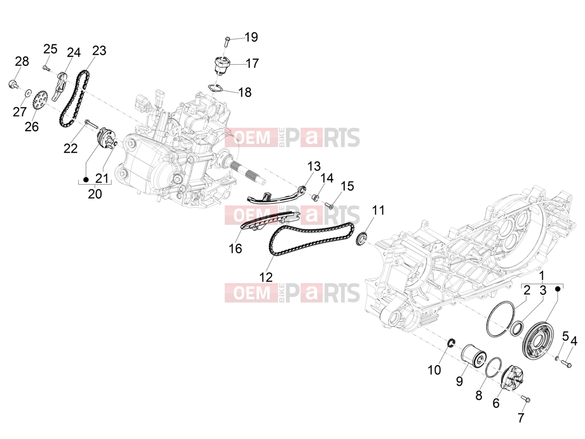 PIAGGIO Beverly 400 Deep Black E5 (EU) Engine » Oil pump