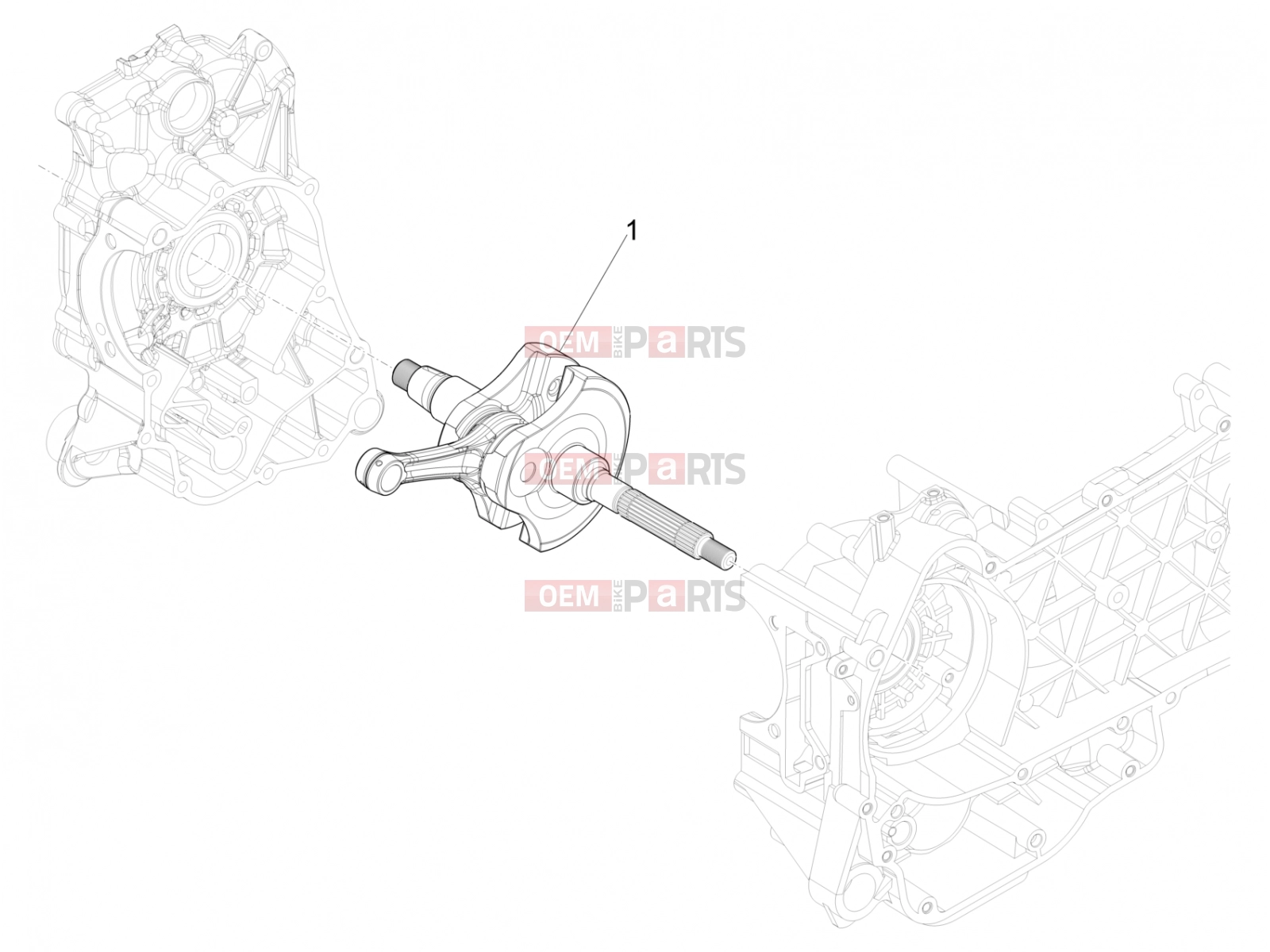PIAGGIO BV 400 Deep Black E5 (CA, USA) Engine » Cranckshaft