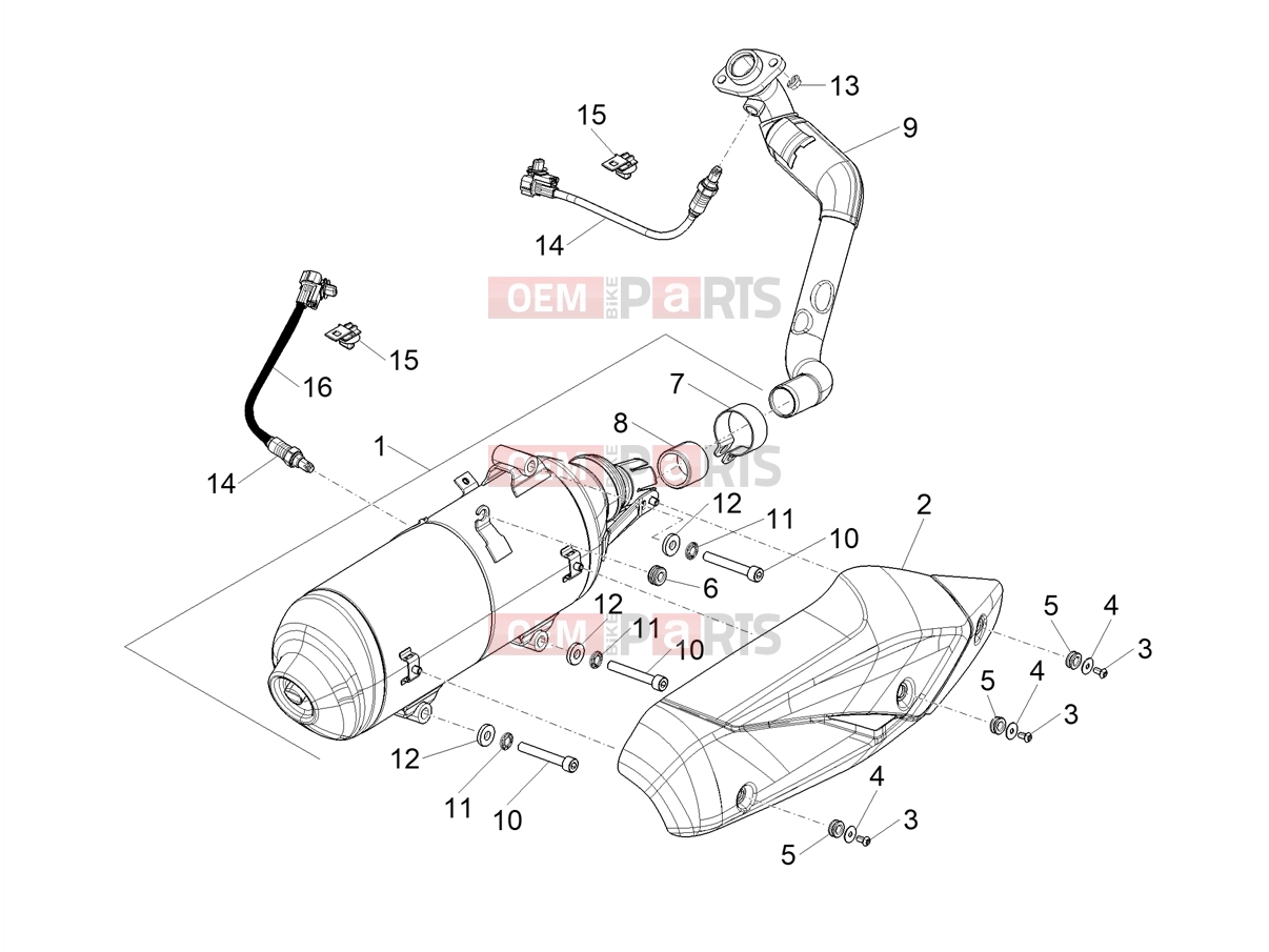 PIAGGIO Medley 125 E5+ (EU) Engine » Silencer