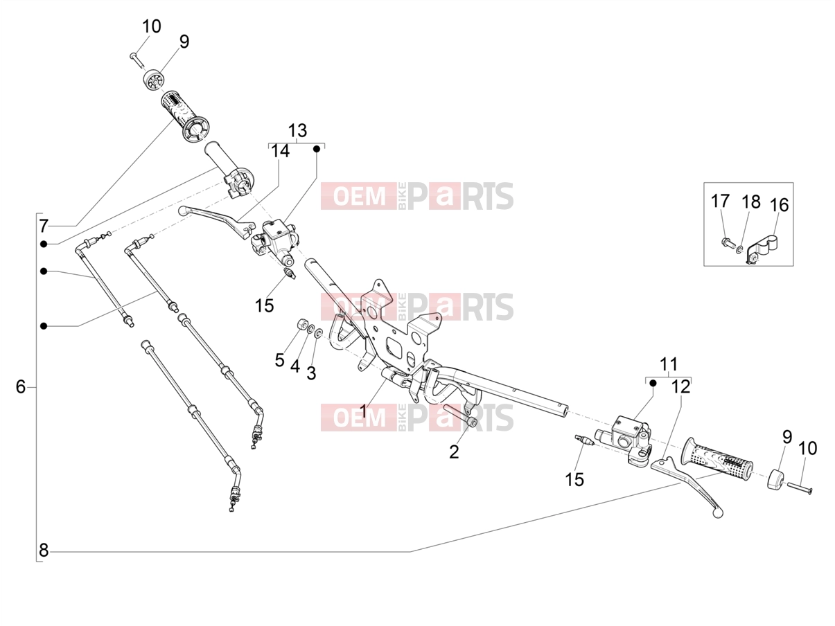 PIAGGIO Medley 125 E5+ (EU) Handlebars/Steering » Handlebars - Master cil.