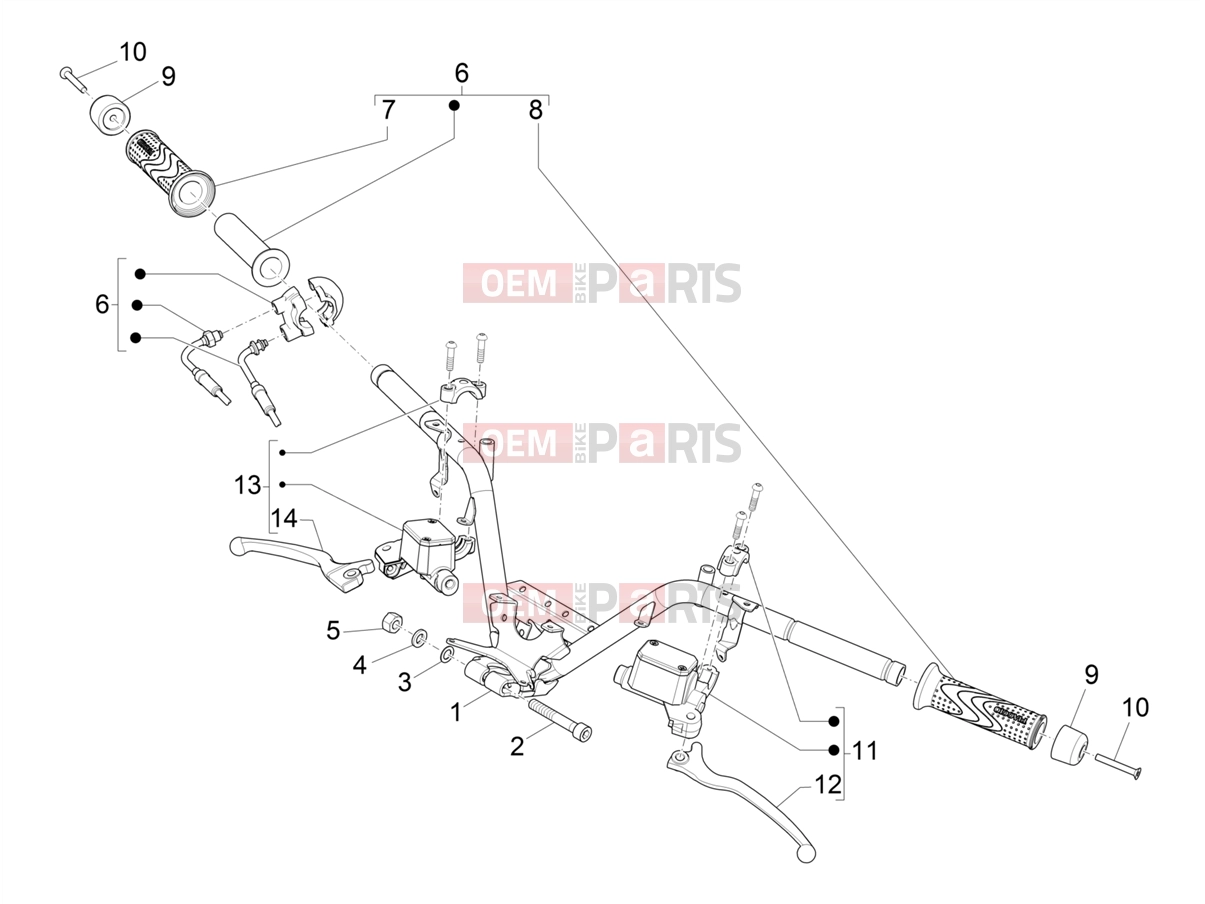 PIAGGIO MP3 300 HPE Sport E5 (APAC) Handlebars/Steering » Handlebars - Master cil.