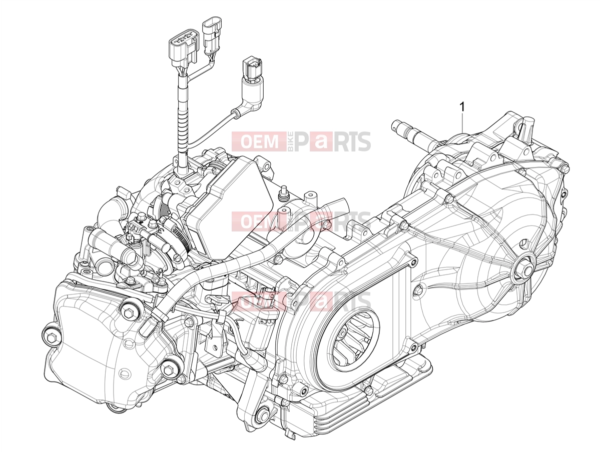 PIAGGIO MP3 310 HPE / HPE Sport E5+ (EU) Engine » Engine assembly
