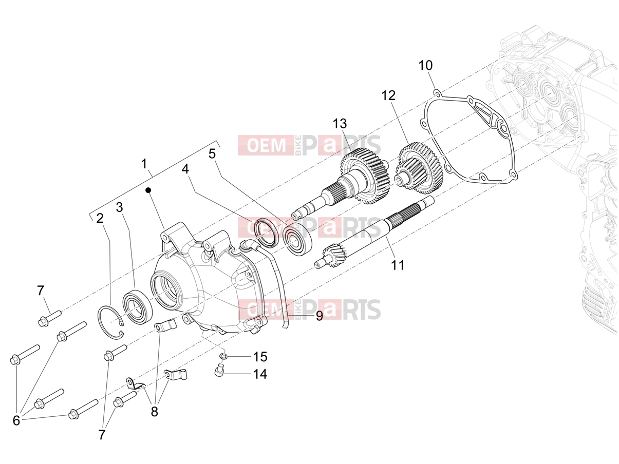 PIAGGIO MP3 530 HPE Exclusive E5+ (EU) Engine » Reduction unit