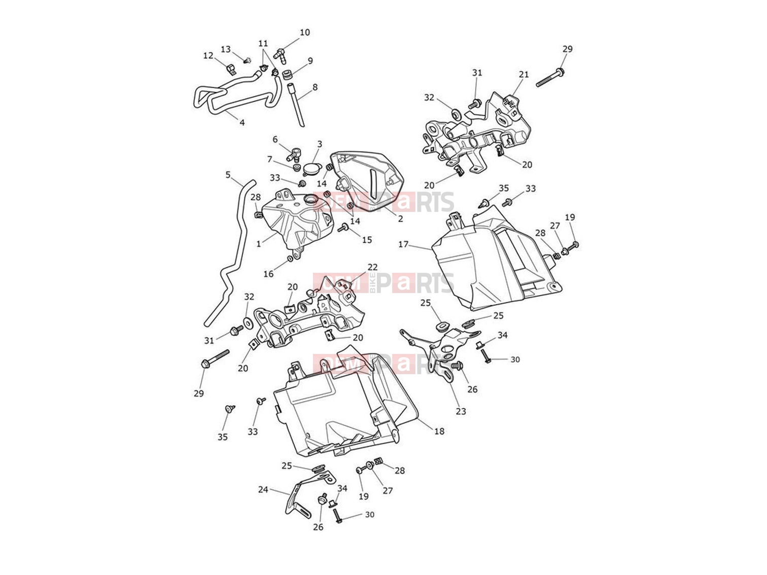 Triumph 2022 Tiger 1200 GT Explorer Chassis Cooling System