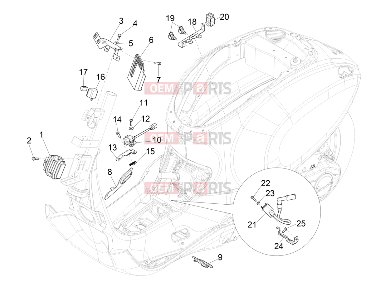 Vue éclatée de 10 pc - B016777 - Vis