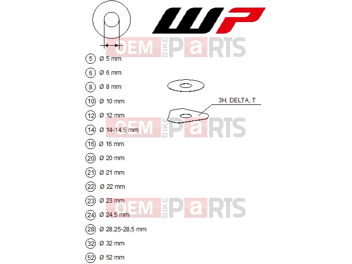 GASGAS  WP SHIMS FOR SETTING|Frame|90