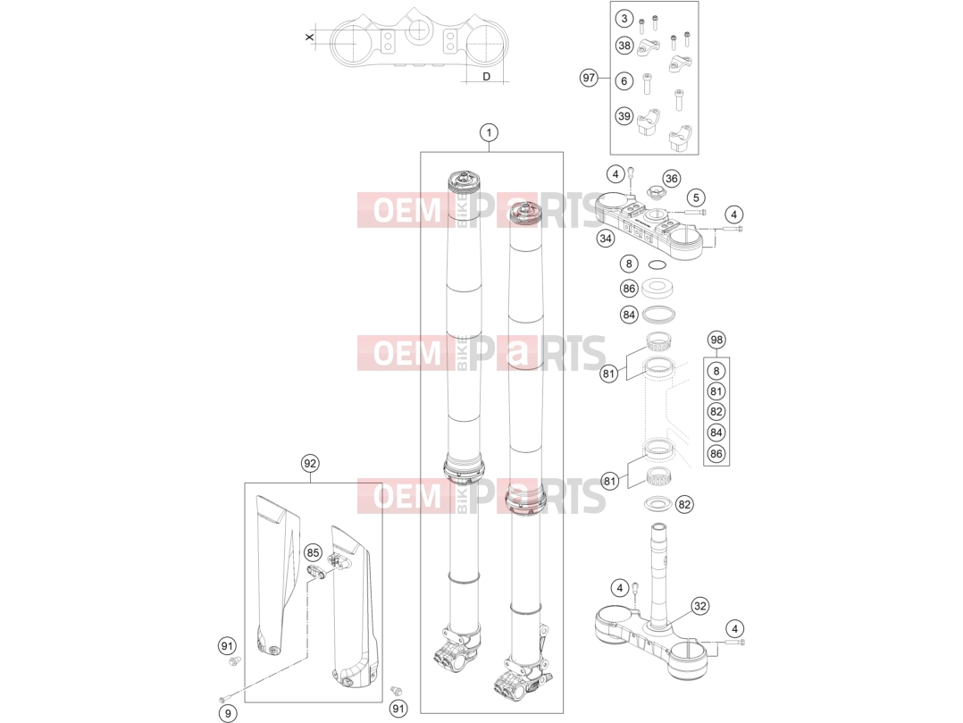 GASGAS  FRONT FORK, TRIPLE CLAMP|Frame|01