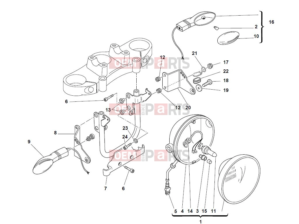 DUCATI 2003 Monster 1000 S FRONT HEAD-LIGHT