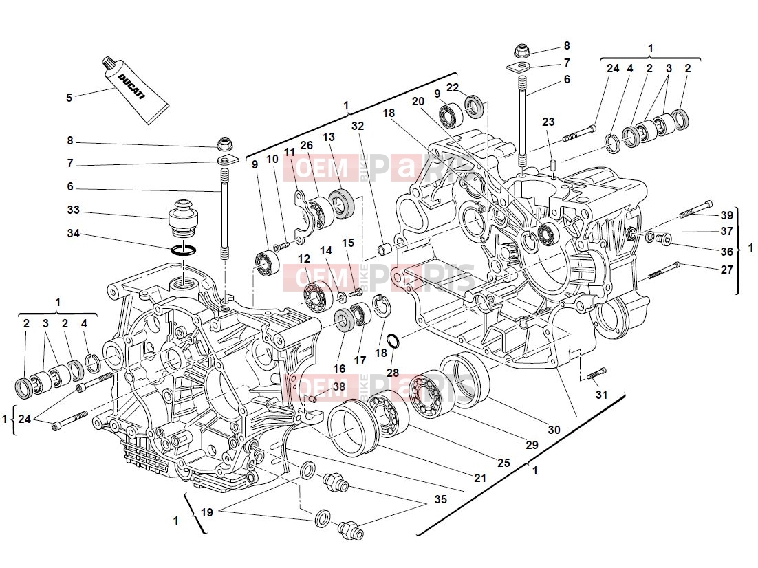 DUCATI 2003 Monster 1000 S HALF CRANKCASES