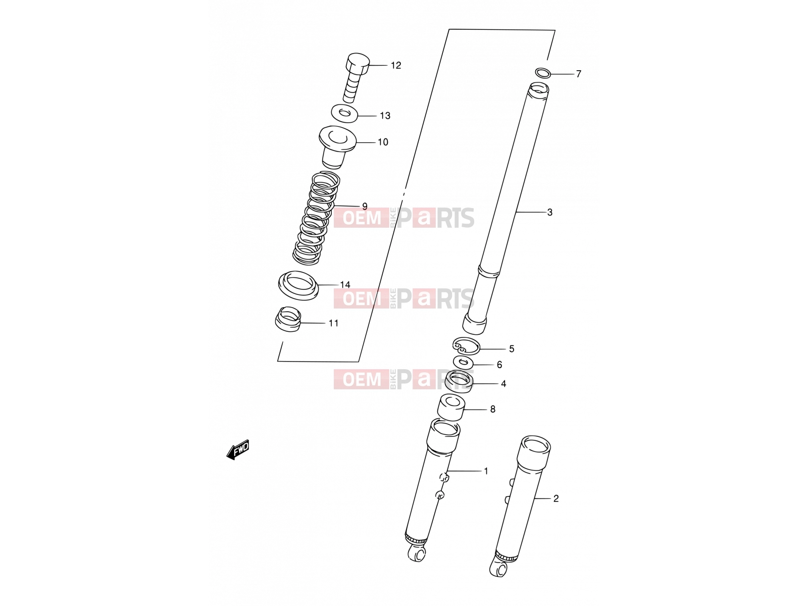 SUZUKI AX115 Y (2000) 35A - FRONT FORK DAMPER (E71,E94,P36,P94)