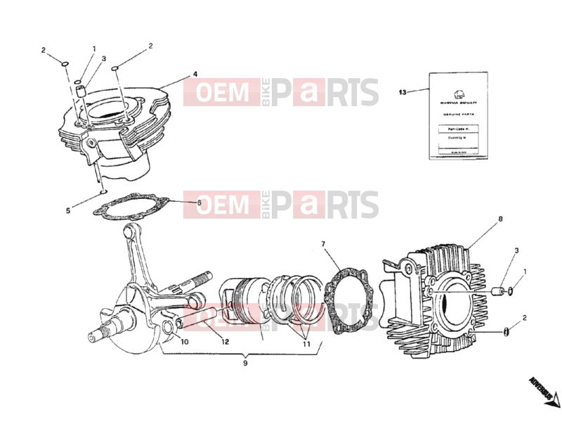 DUCATI 1995 Monster 400 CYLINDER - PISTON » ENGINE CASE