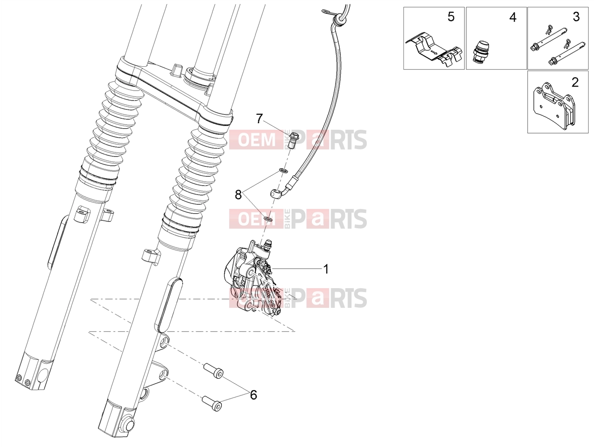 MOTOGUZZI V7 Stone E5+ (EU) Braking system » Front brake caliper