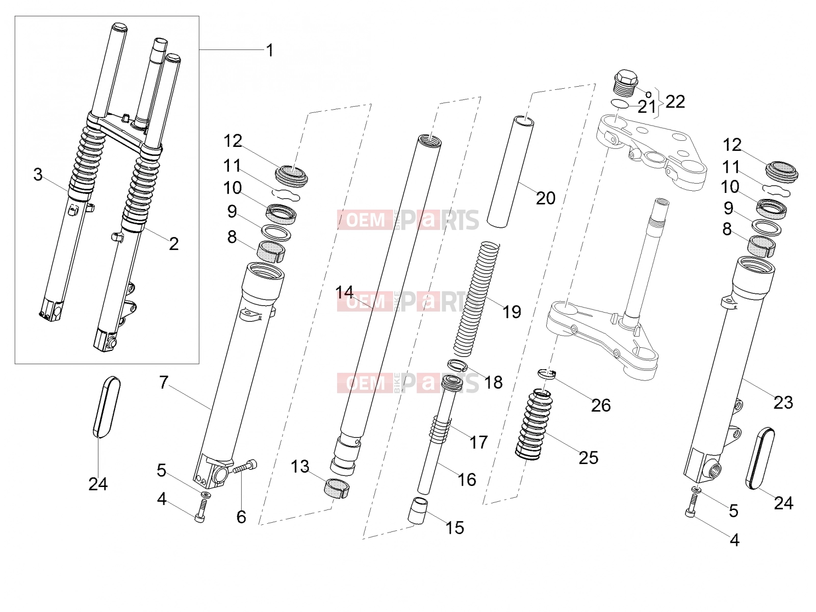 MOTOGUZZI V7 Stone E5+ (EU) Suspensions » Front fork Kaifa