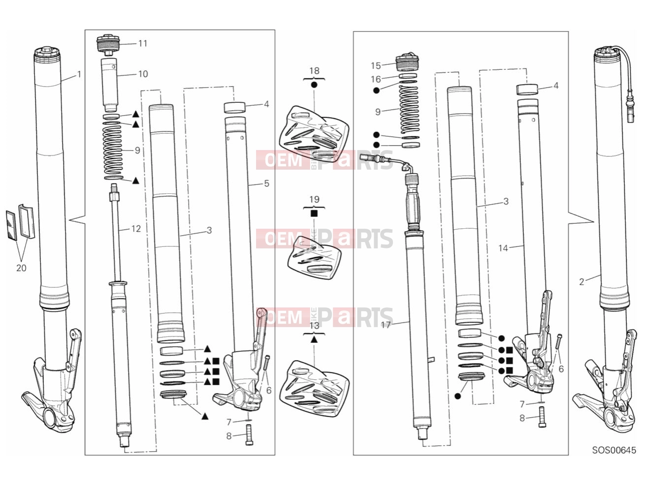 DUCATI 2020 Multistrada 1260 S Touring FRONT FORK