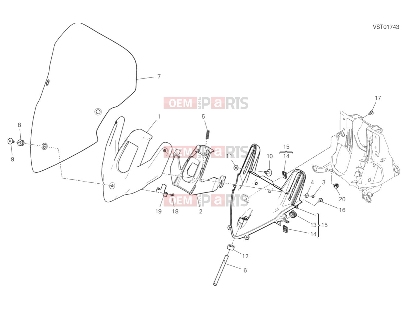 DUCATI 2020 Multistrada 1260 S Touring WINDSHIELD