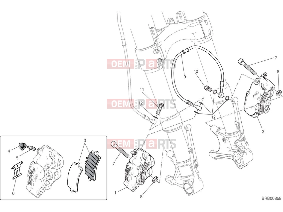 DUCATI 2023 Monster SP Front brake system
