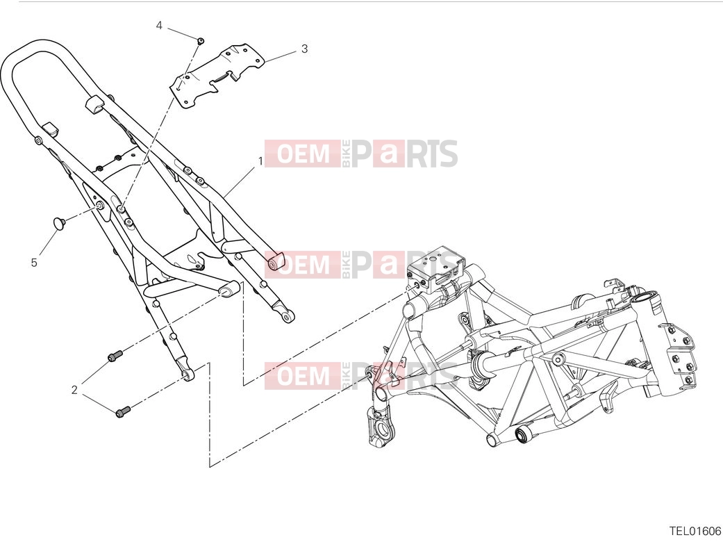 DUCATI 2025 Desert X Rear subframe