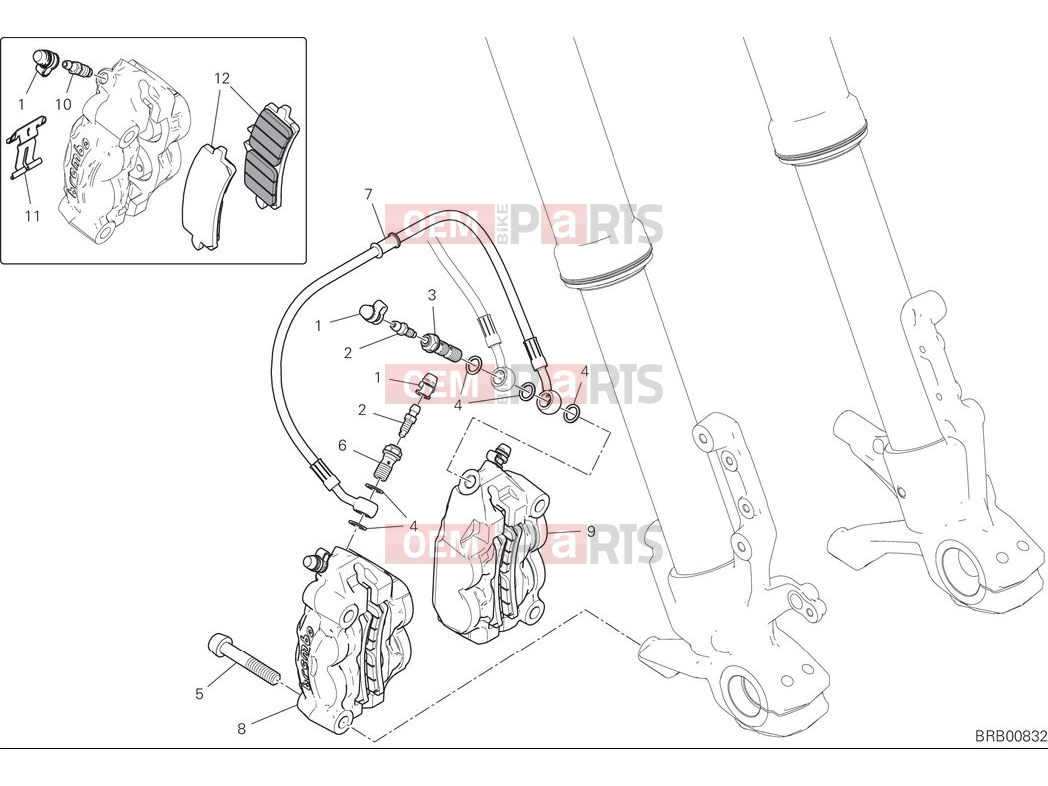 DUCATI 2025 Desert X Front brake system