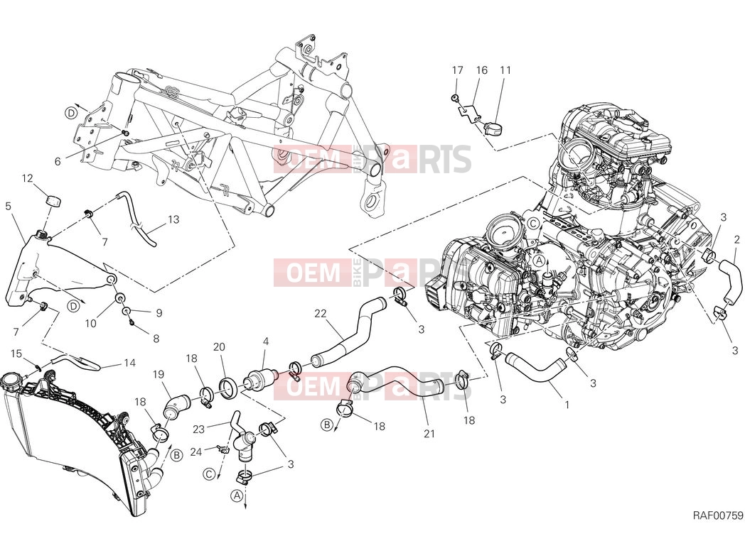 DUCATI 2025 Desert X Discovery Cooling system