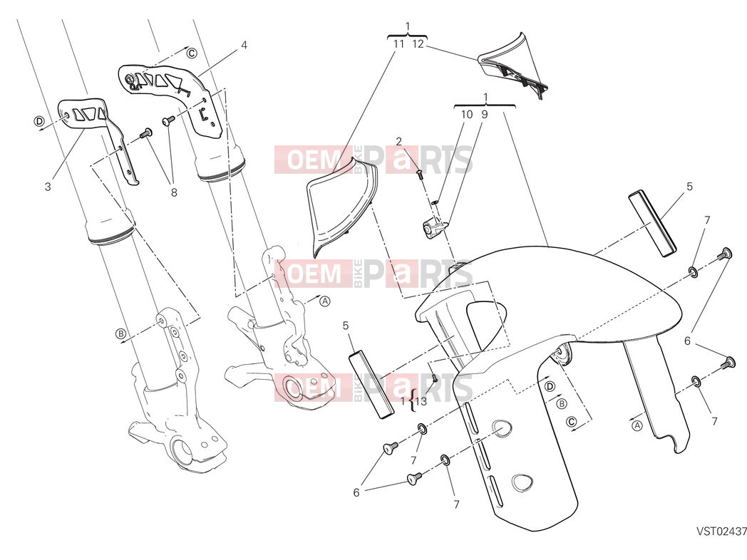 DUCATI 2025 Desert X Discovery Front mudguard