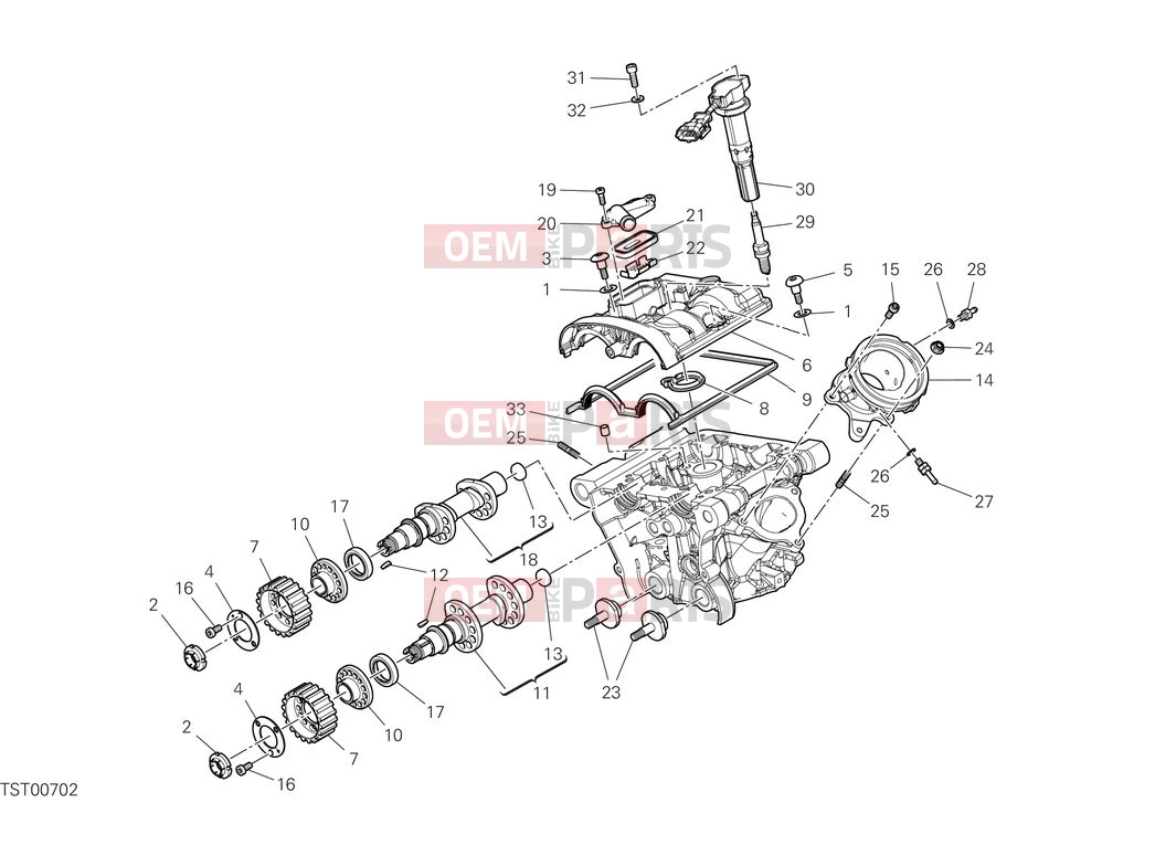 DUCATI 2025 Desert X Discovery Vertical head timing system