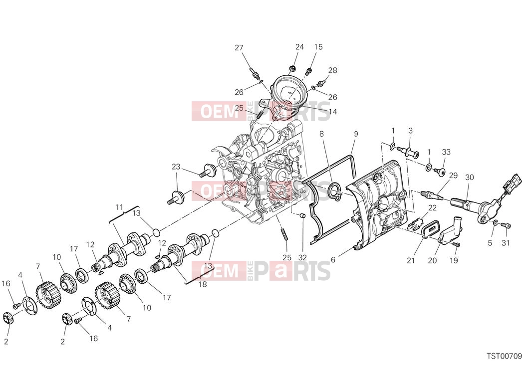 DUCATI 2025 Desert X Discovery Horizontal head timing system