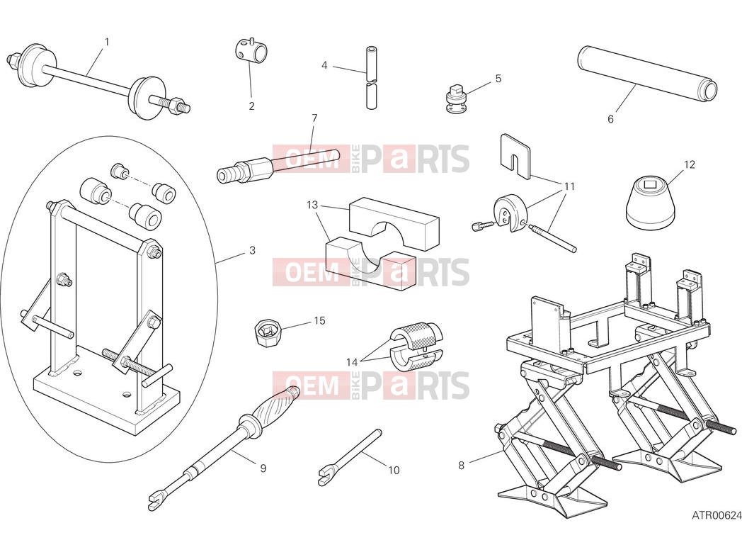 DUCATI 2025 Desert X Rally Workshop service tools - frame