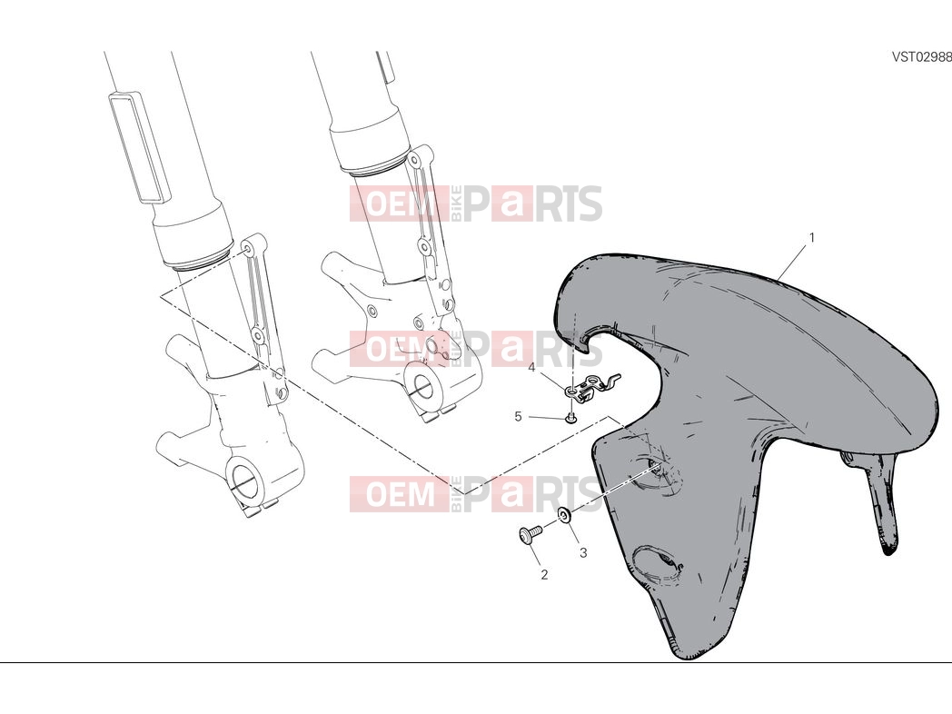 DUCATI 2025 Panigale V2 Front mudguard