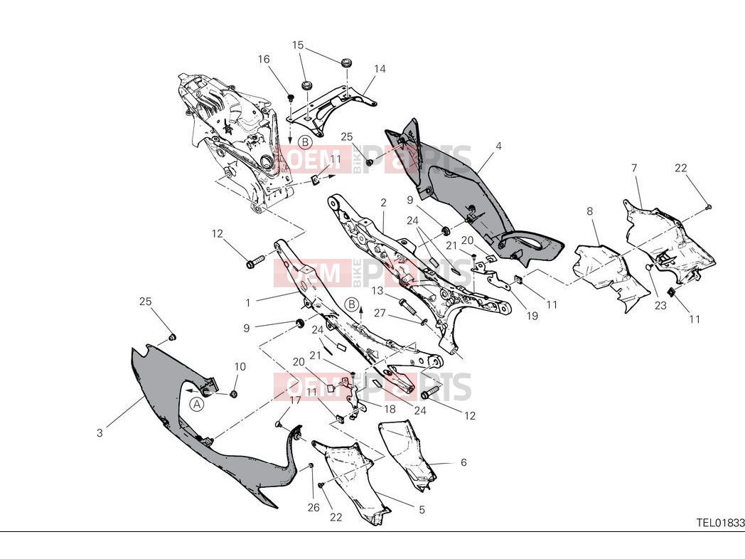 DUCATI 2025 Panigale V2 Rear subframe