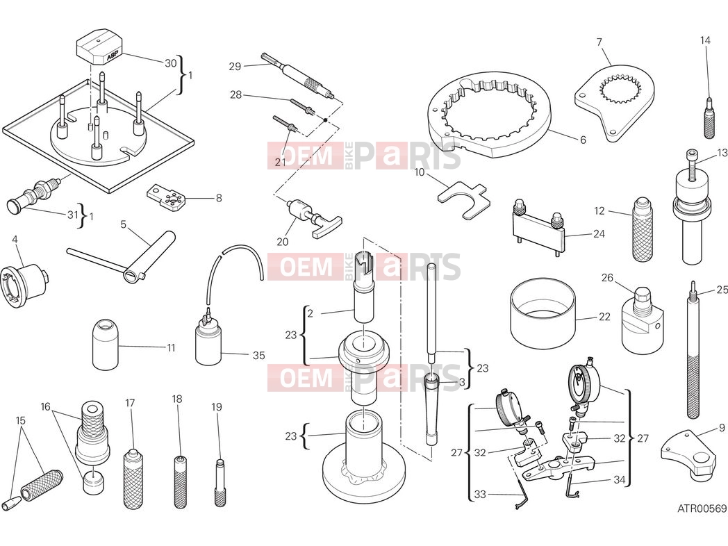 DUCATI 2025 Panigale V2 S Workshop service tools - engine (1)