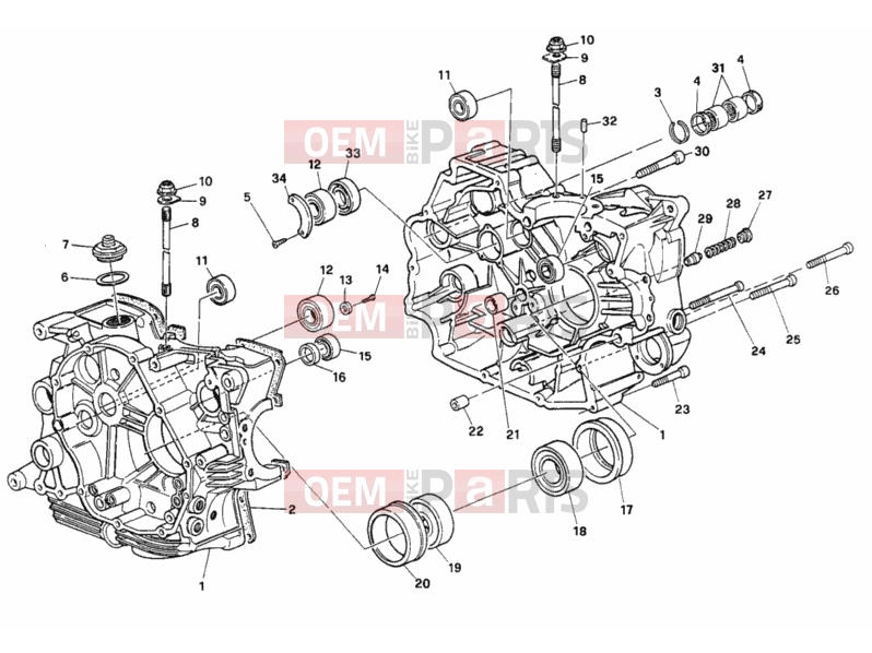 DUCATI 1995 Supersport 400 SS CRANKCASE » ENGINE CASE
