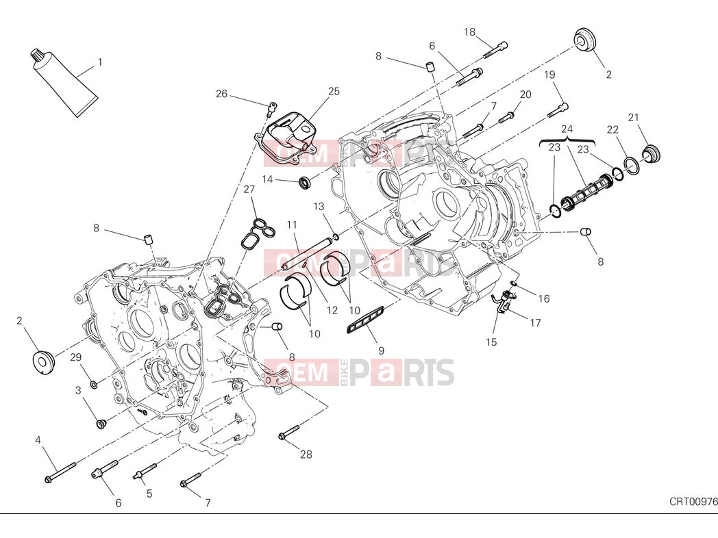 DUCATI 2025 Panigale V2 S Upper crankcase