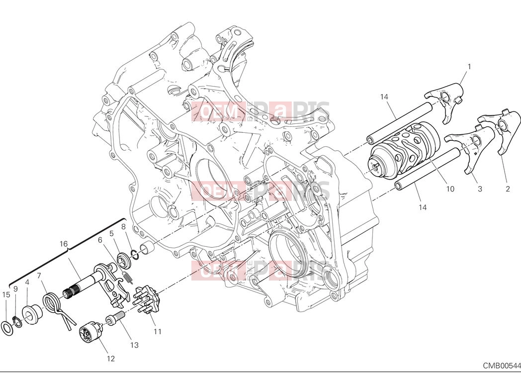DUCATI 2025 Panigale V2 Superquadro Final Edition Shift cam & fork