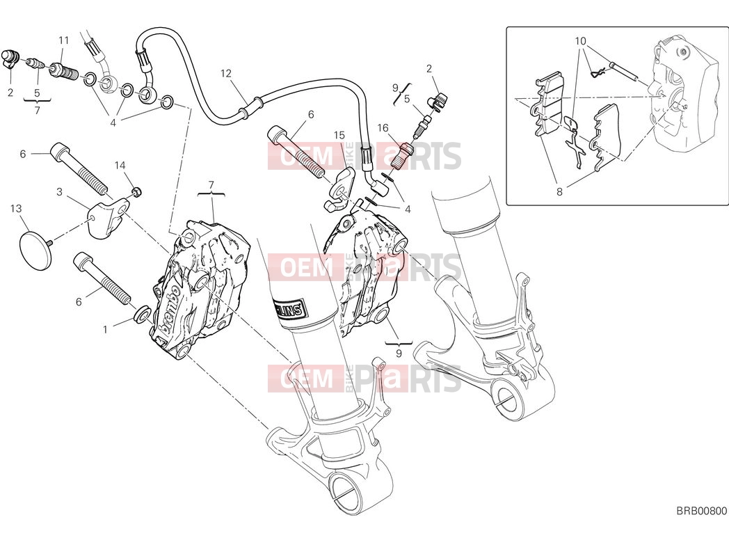 DUCATI 2025 Panigale V2 Superquadro Final Edition Front brake system