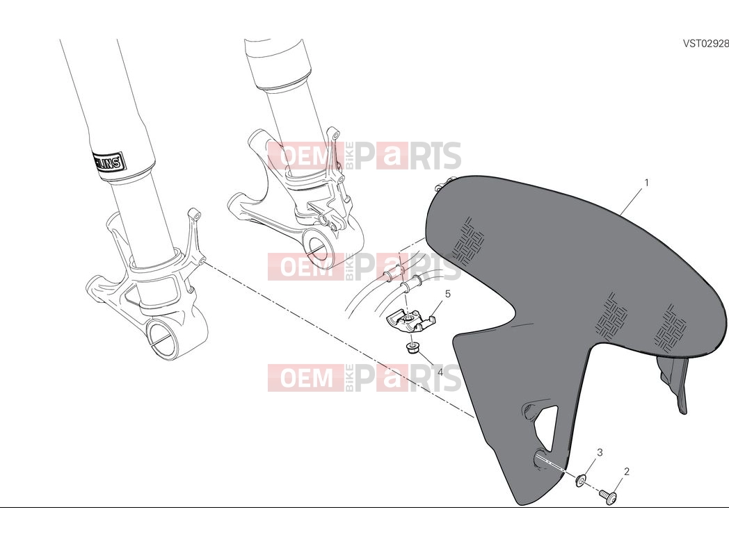 DUCATI 2025 Panigale V2 Superquadro Final Edition Front mudguard
