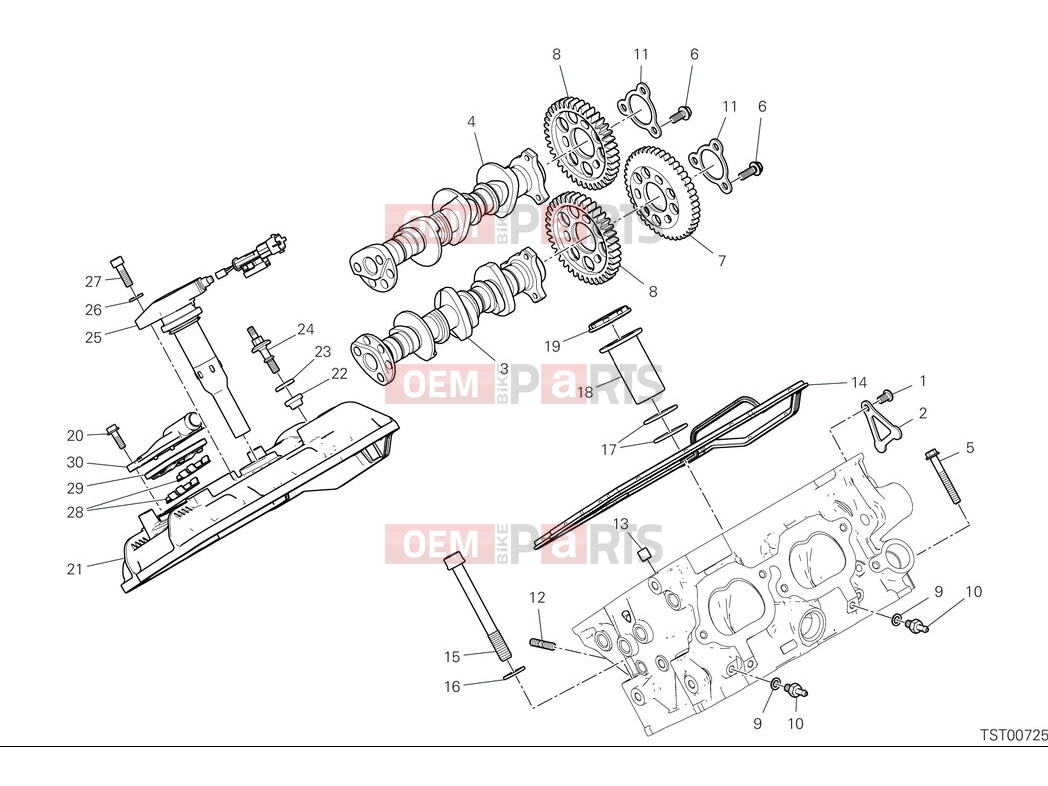 DUCATI 2025 Panigale V4 Rear head timing system