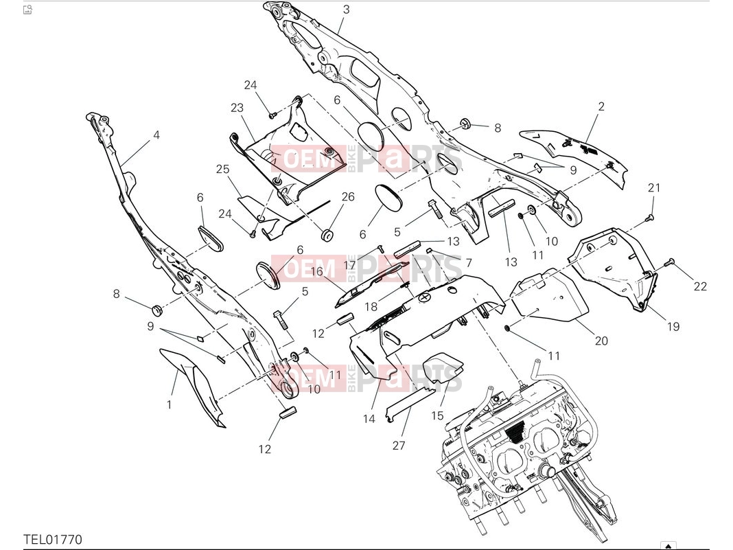 DUCATI 2025 Panigale V4 Rear subframe