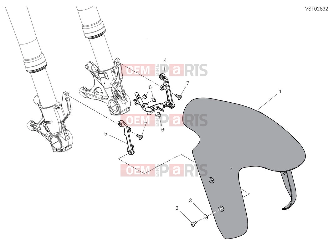 DUCATI 2025 Panigale V4 Front mudguard