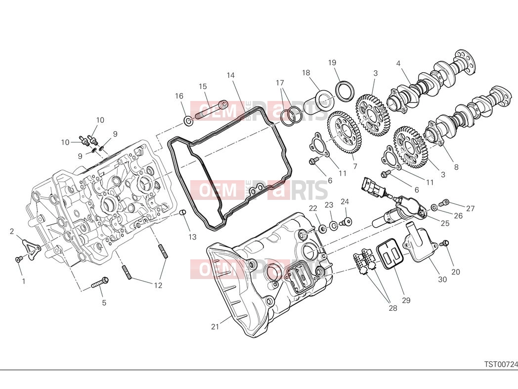 DUCATI 2025 Panigale V4 S Front head timing system