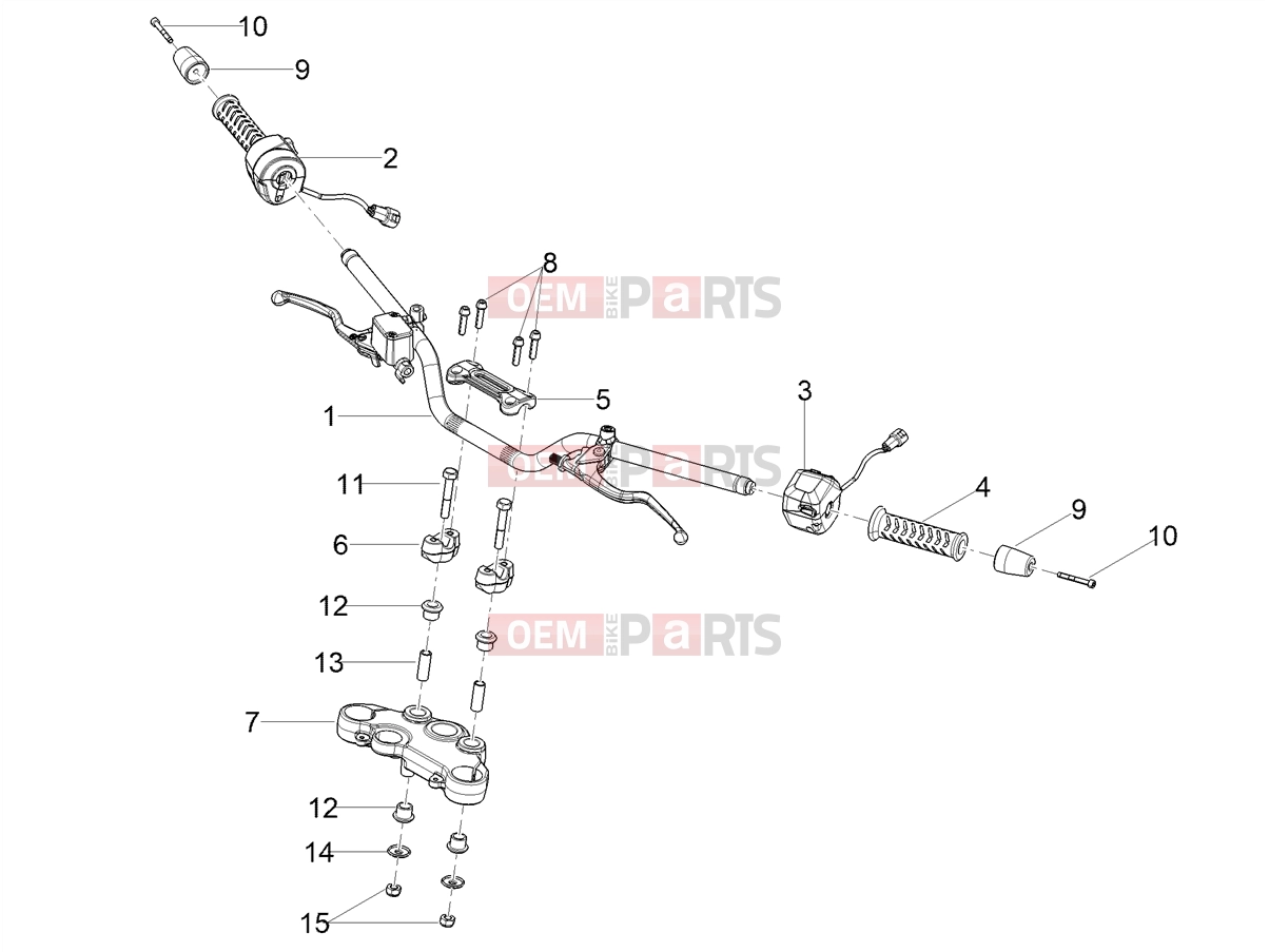 MOTOGUZZI V7 Special E5+ (EU) Handlebar - Controls » Handlebar - Controls