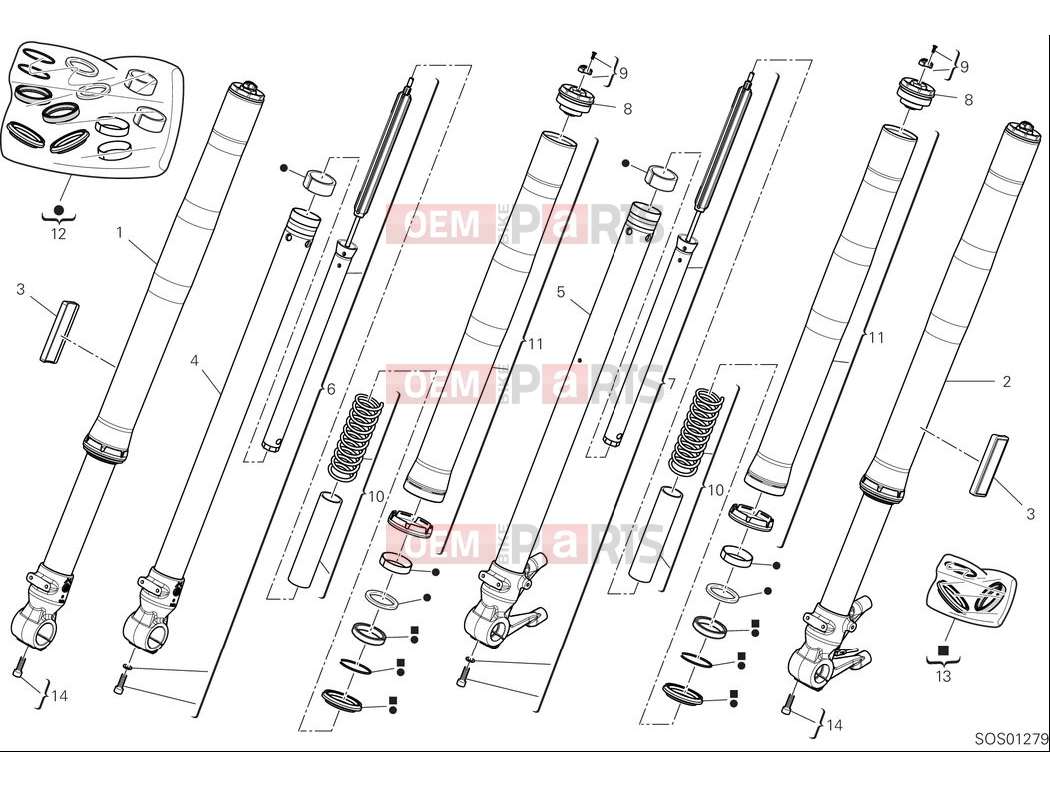 DUCATI 2025 Hypermotard 698 Mono Front fork