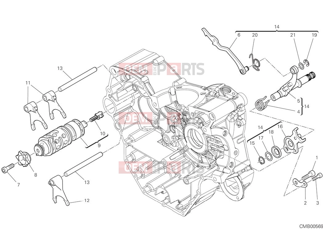 DUCATI 2025 Hypermotard 950 Shift cam & fork
